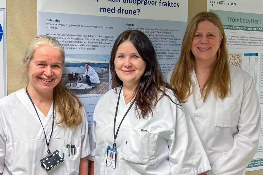 En gruppe kvinner i hvite frakker