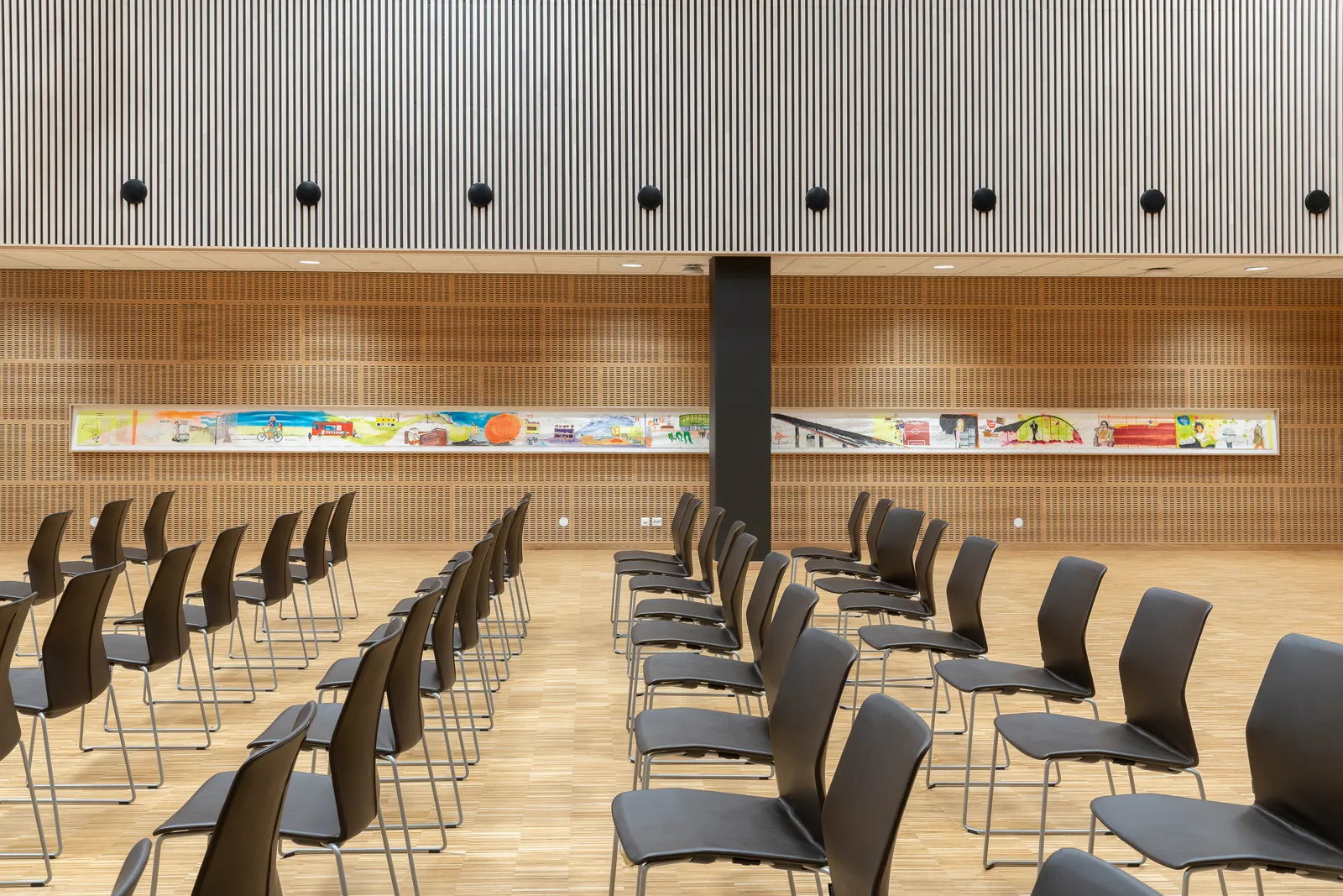 Blekk, letraset og blekkutskrifter på rispapir. Fabulerende narrativ basert på kunstnerens oppvekst i Drammen,