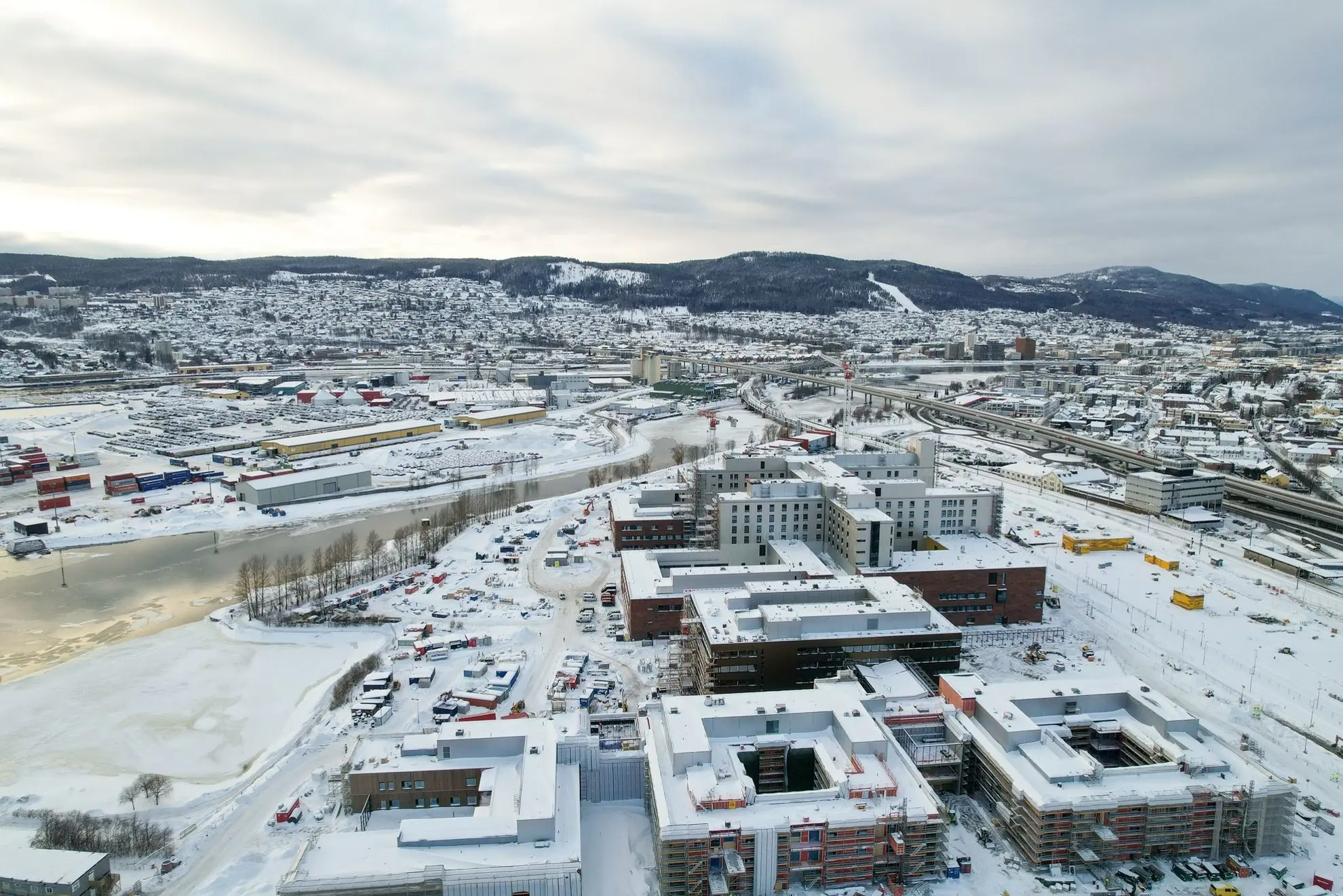 En by med snø