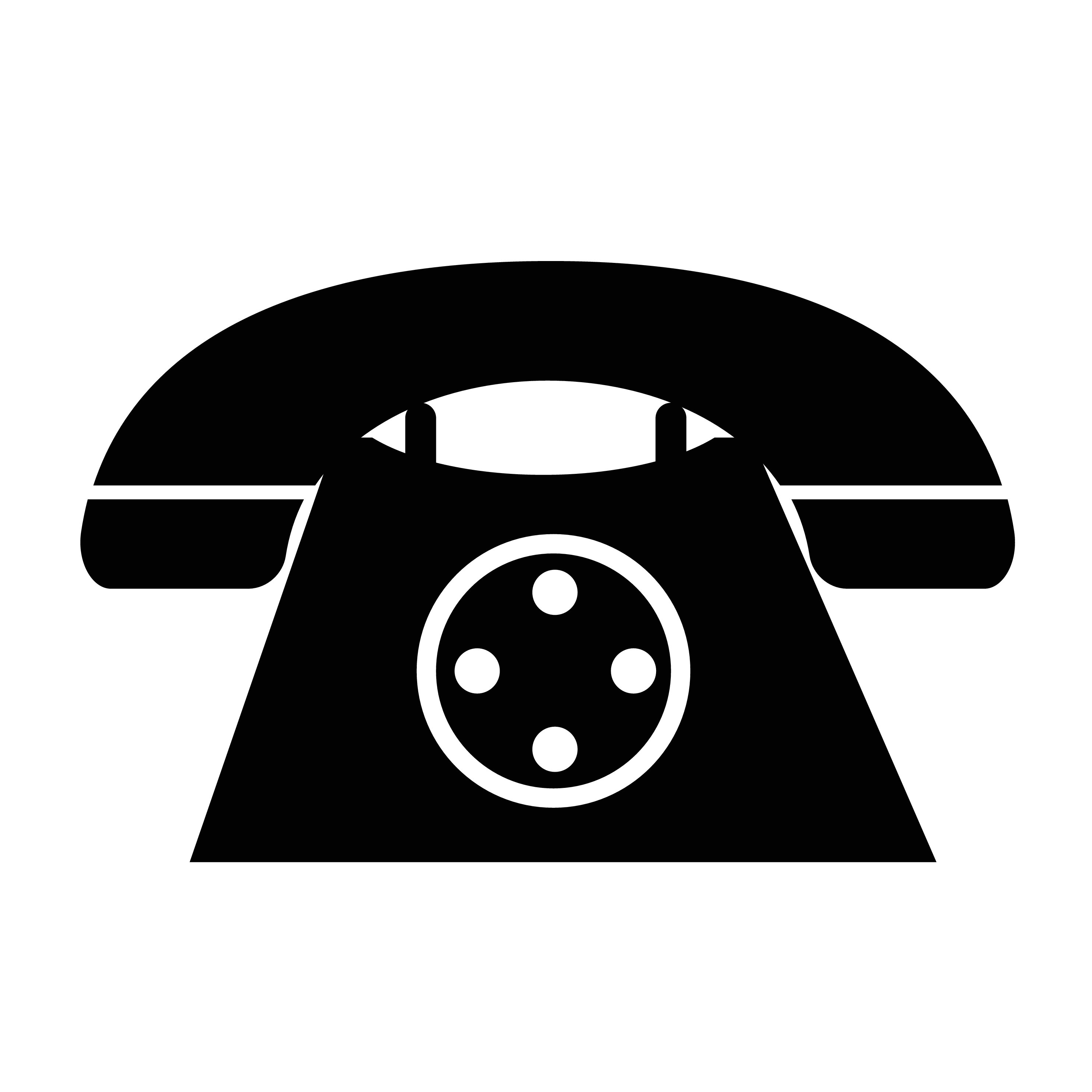 illustrasjon av gammeldags telefon