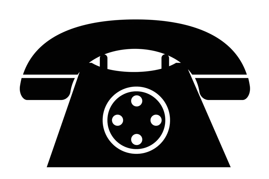 illustrasjon av gammeldags telefon