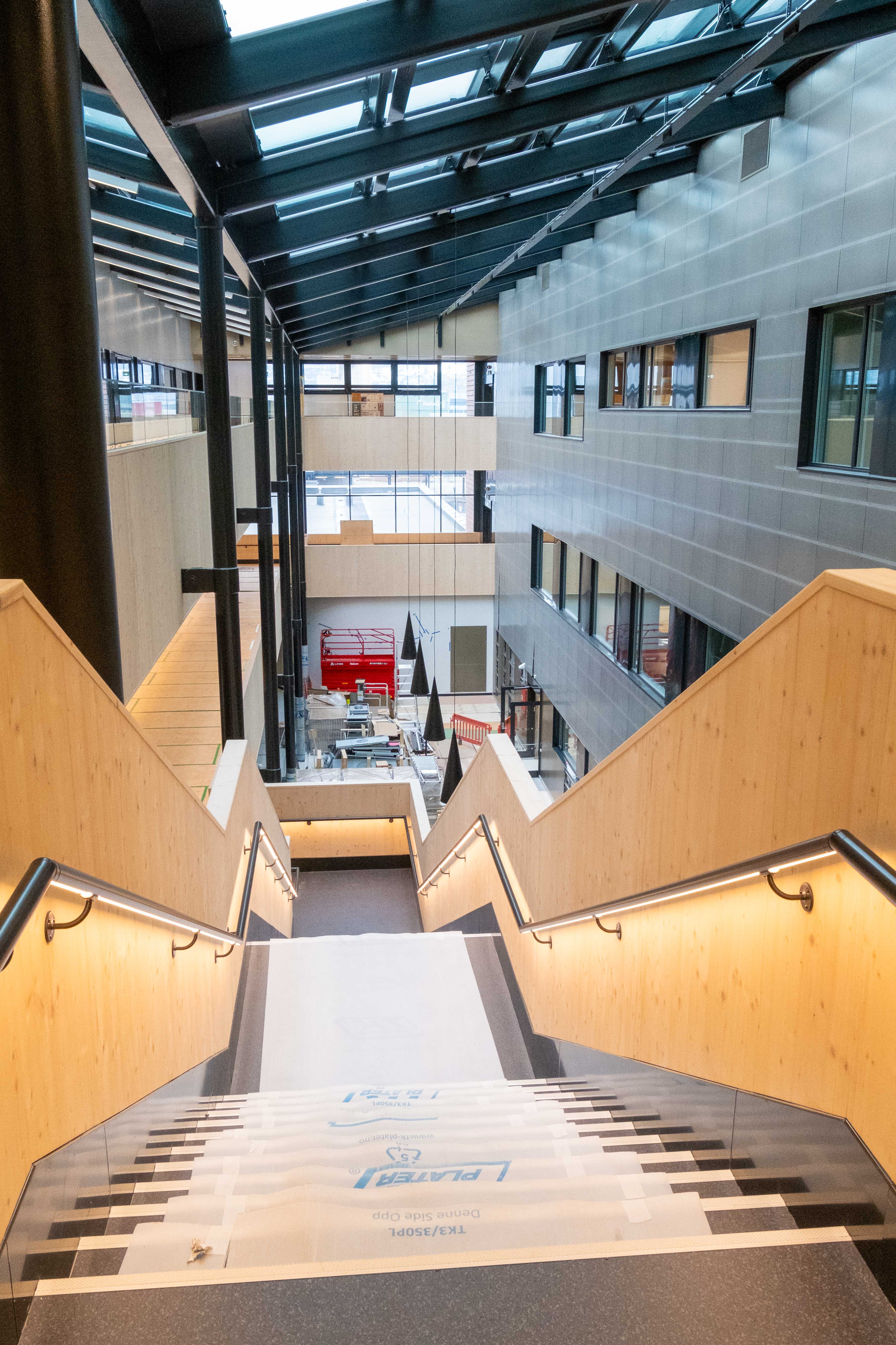 En bygning med glasstak