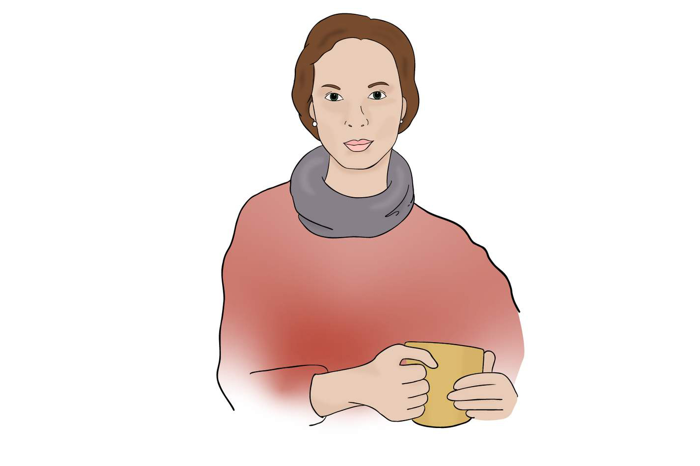 En person i rød kjole