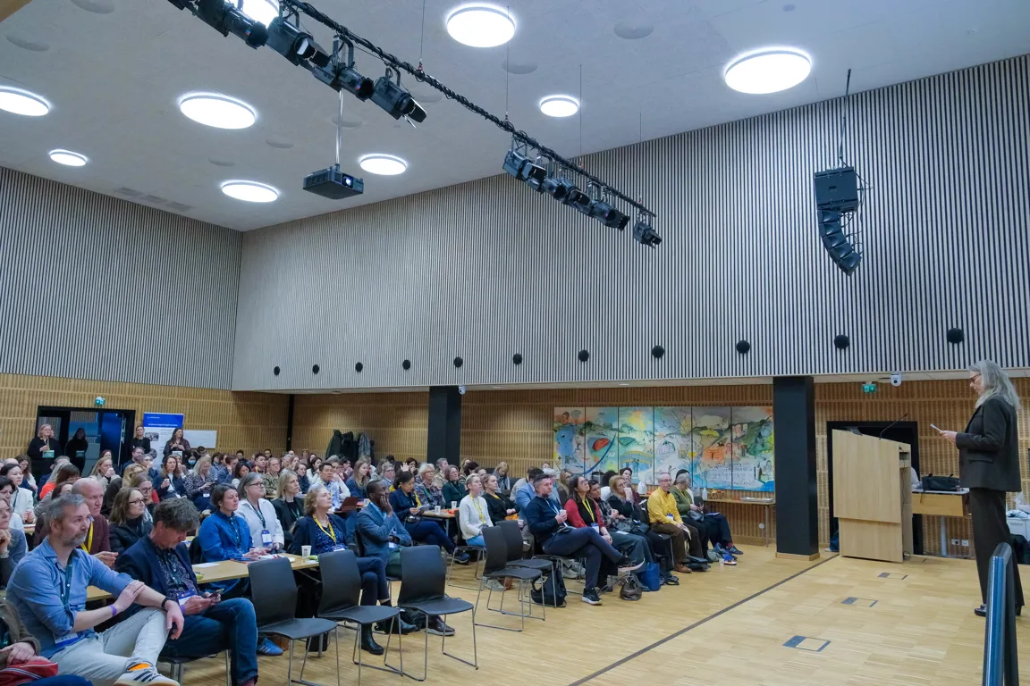 En person som henvender seg til en gruppe mennesker