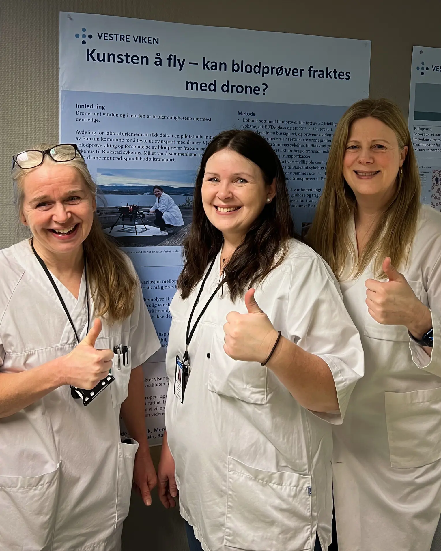 En gruppe kvinner i hvite frakker