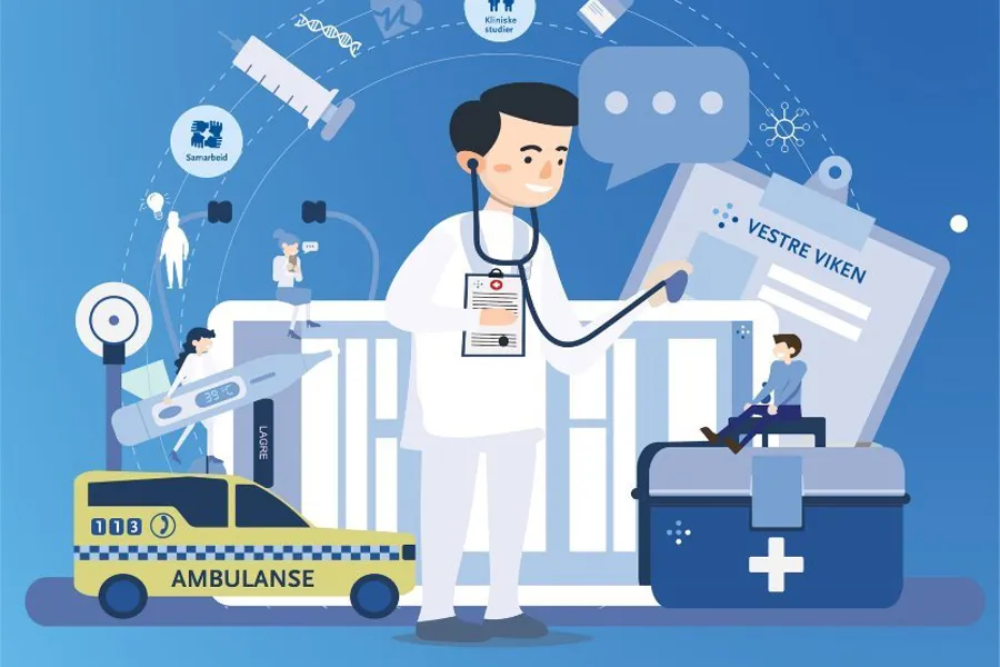 En person i hvit frakk