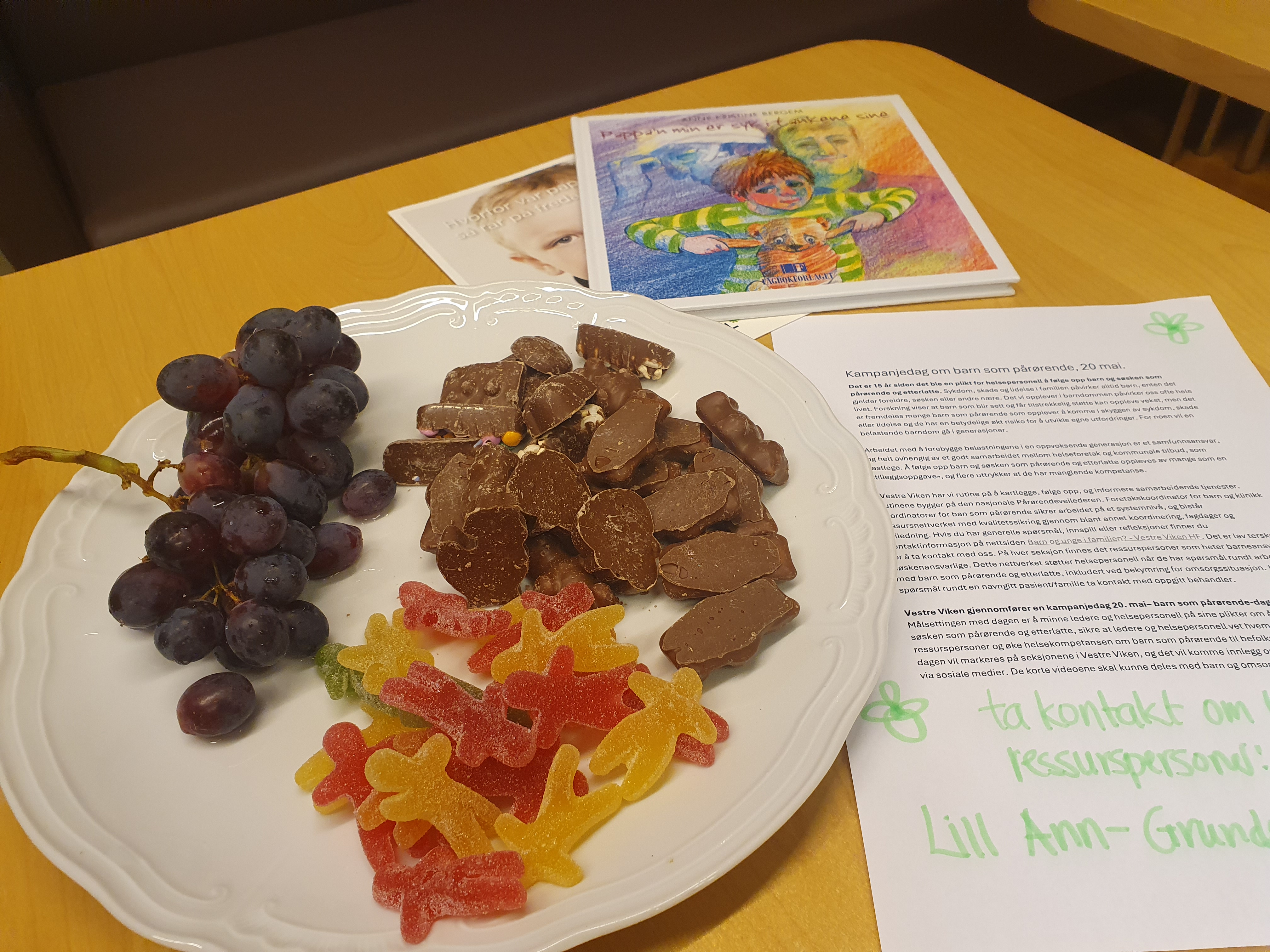 En tallerken med mat