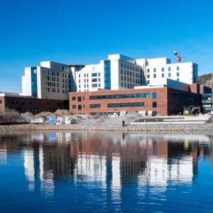 nytt sykehus Drammen sett fra fjorden