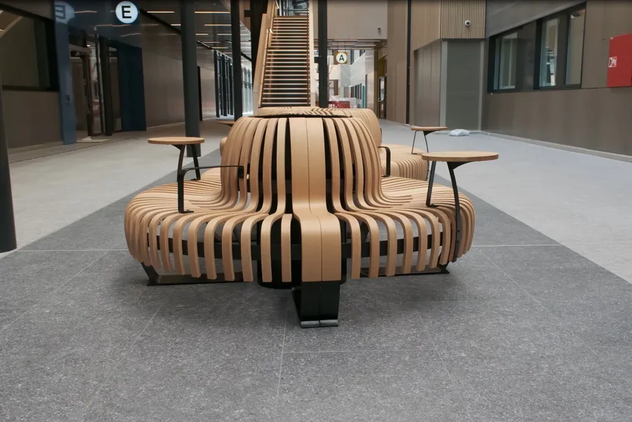 A chair in a building
