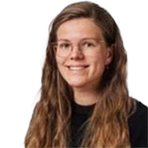 En person med langt hår