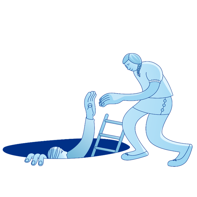 En person som rir på en hest