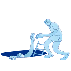 En person som rir på en hest