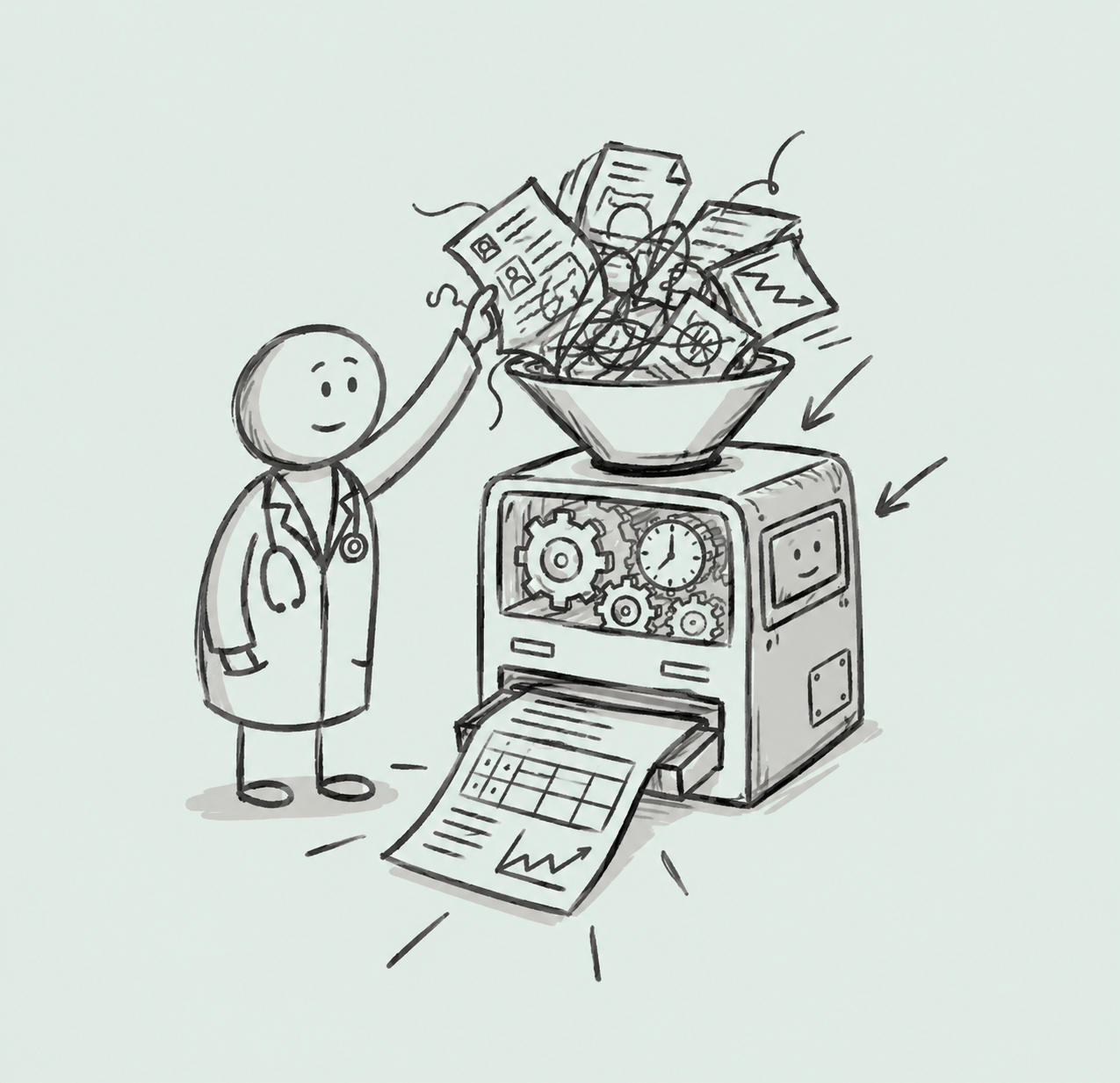 En tegning av en robot