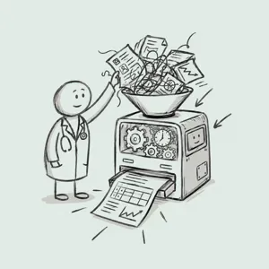 En tegning av en robot