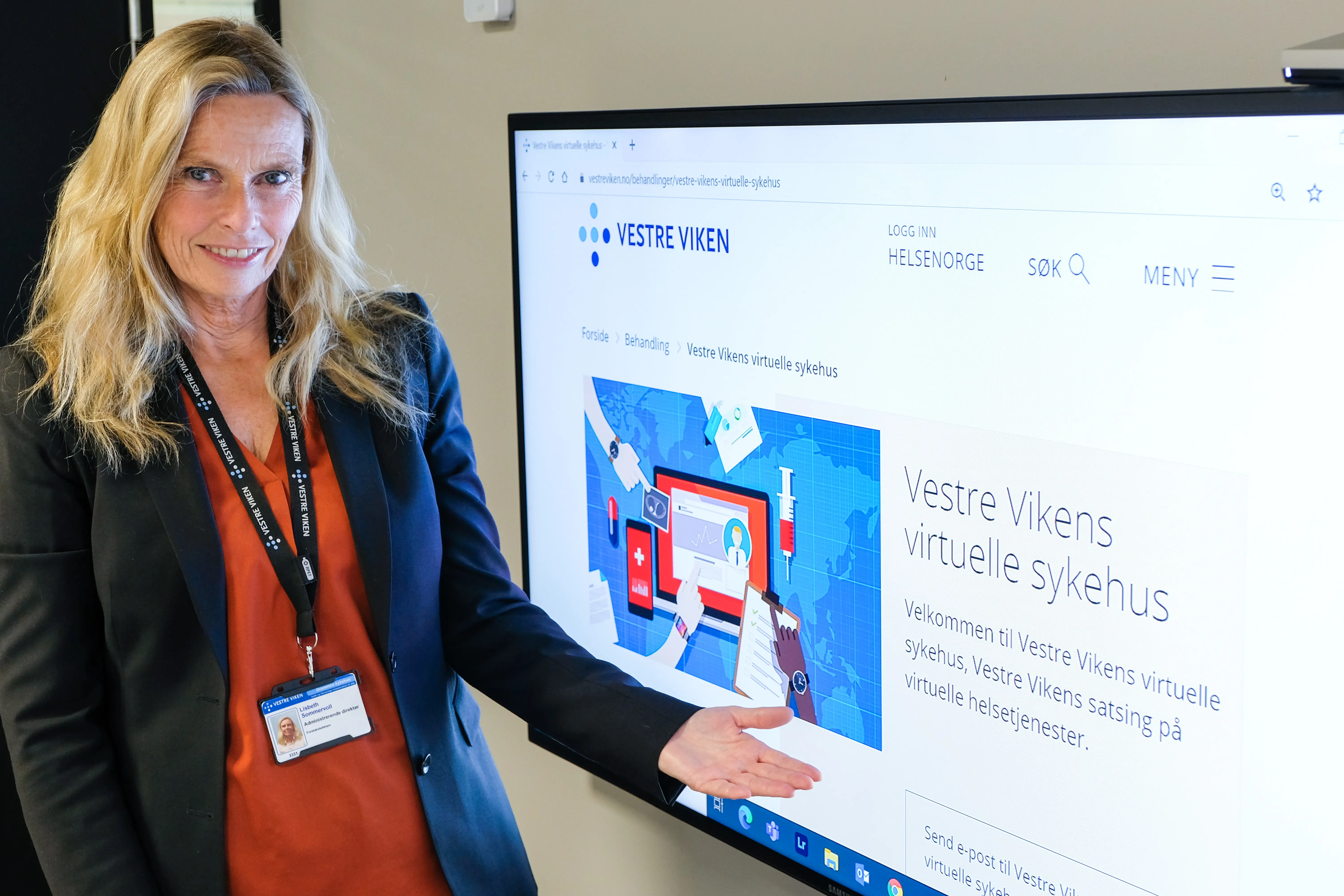 Administerende direktør Lisbeth Sommervoll viser stolt frem