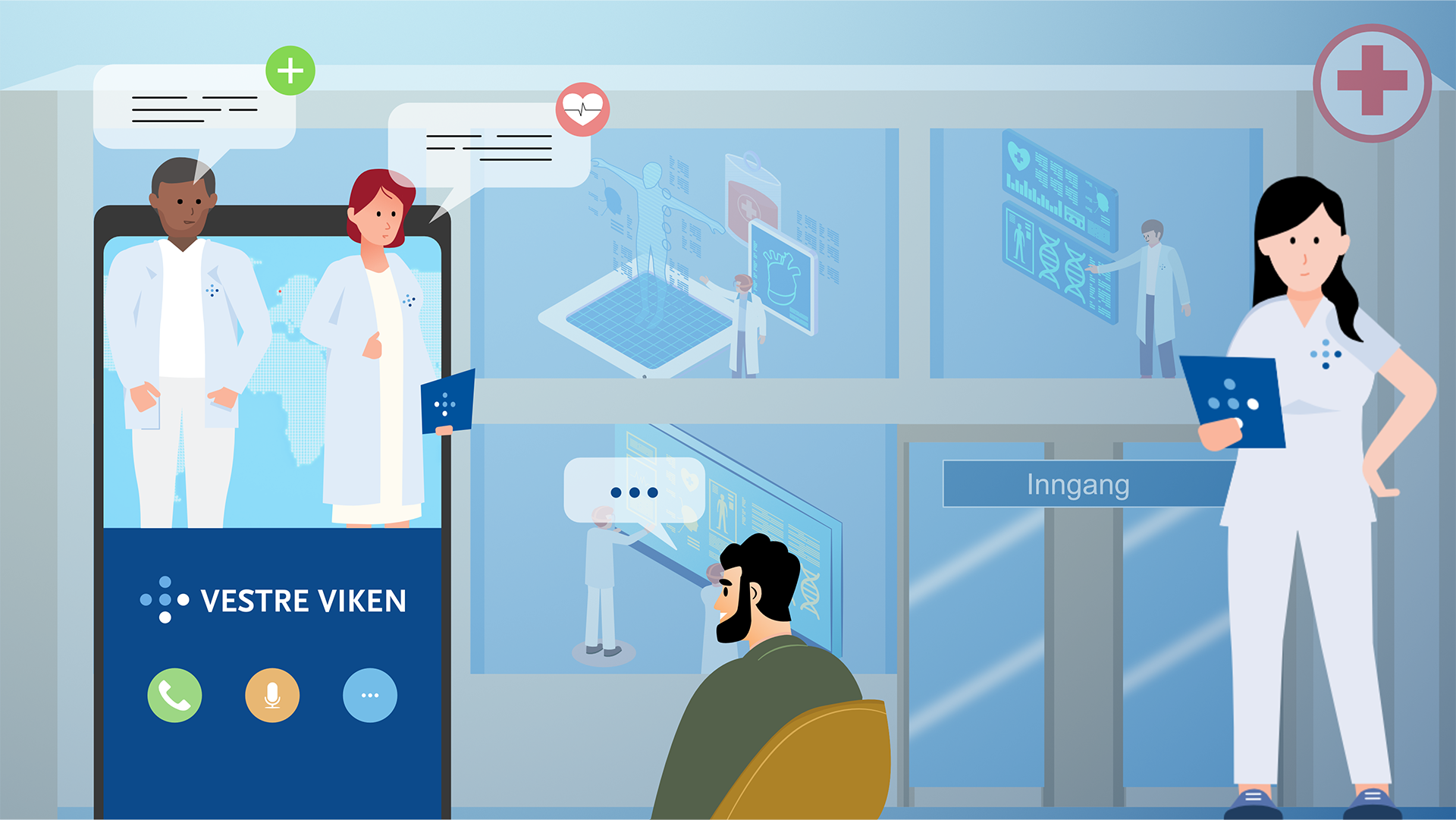 Grunnsteinsnedleggelse virtuelle sykehus i Vestre Viken