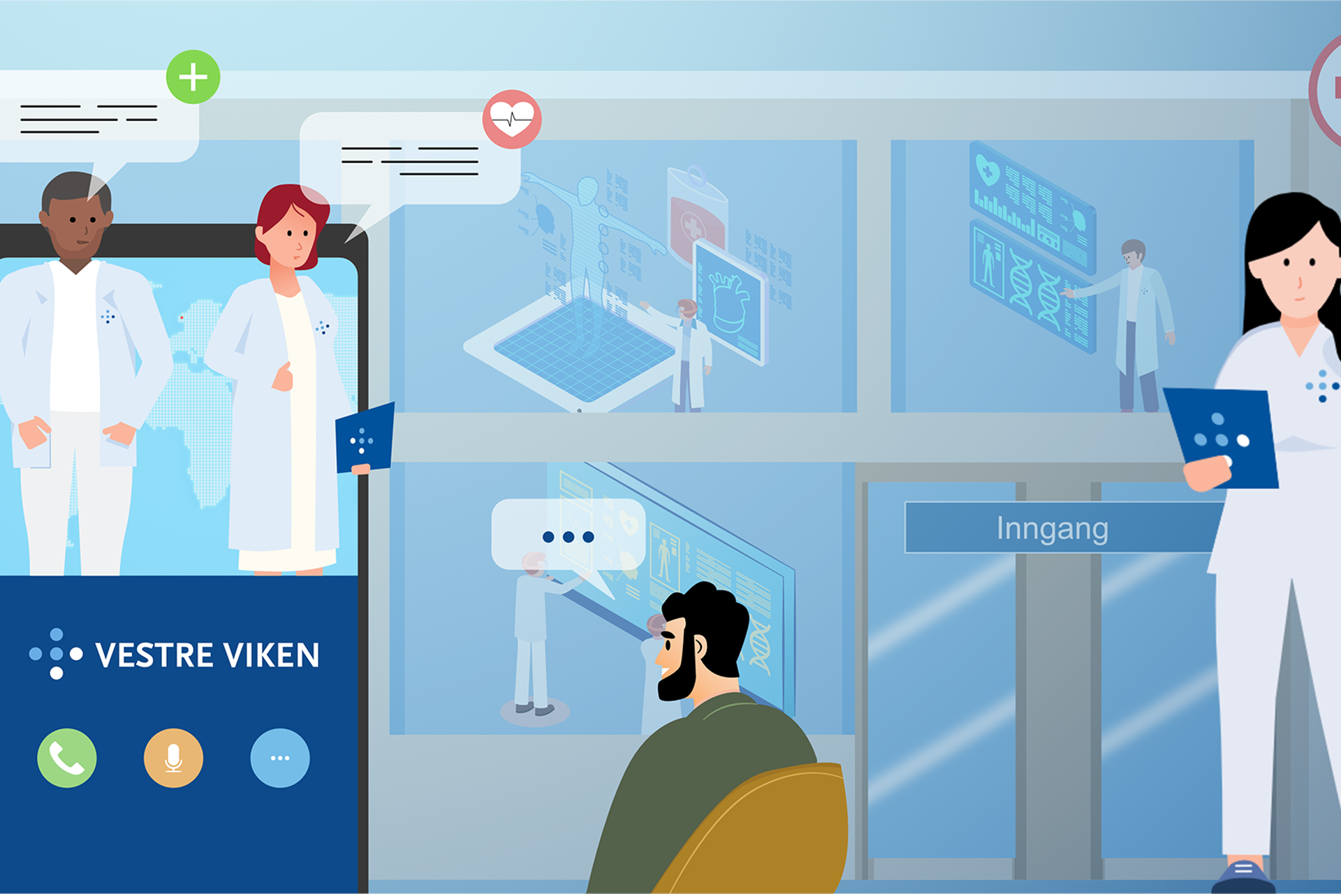 Grunnsteinsnedleggelse virtuelle sykehus i Vestre Viken