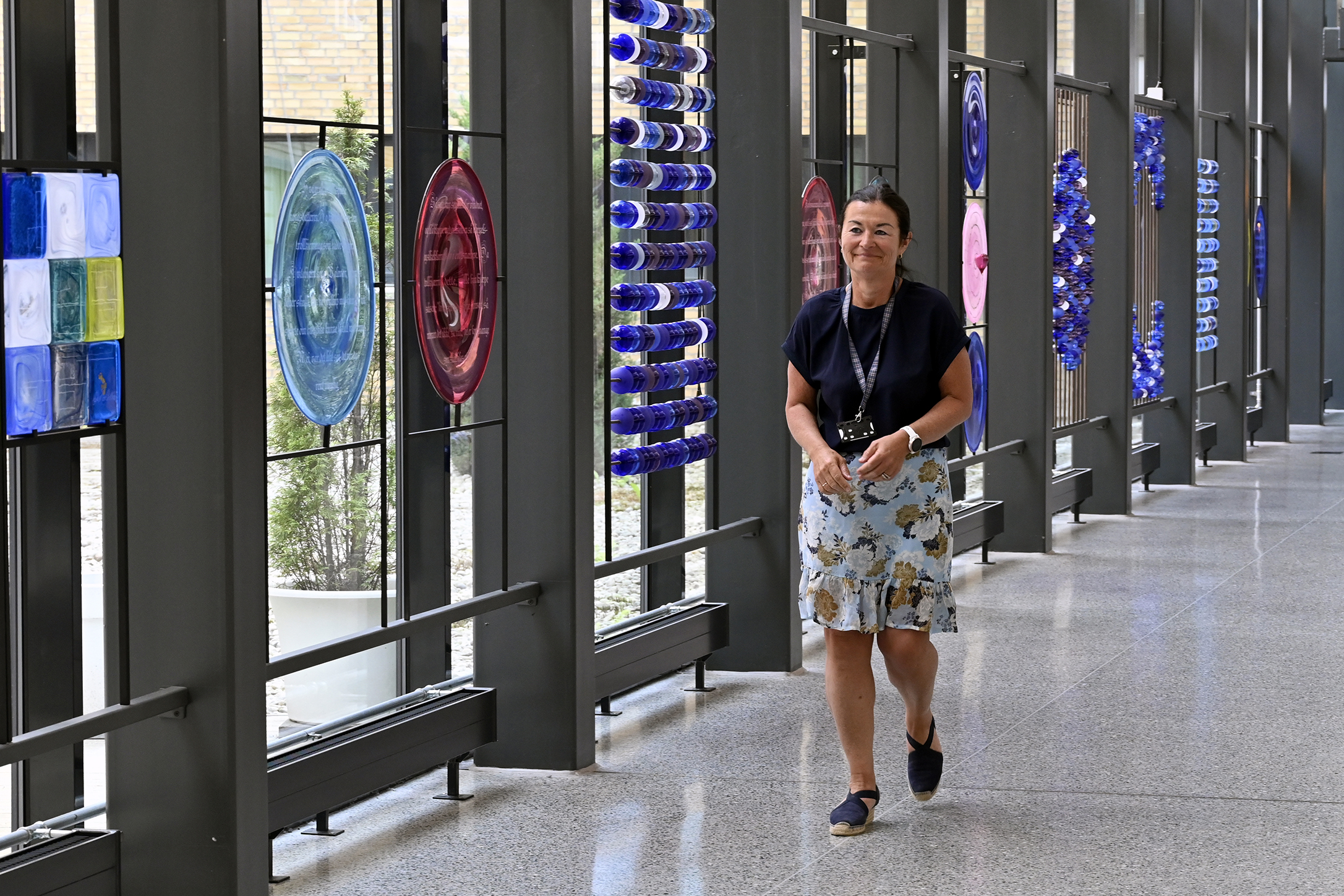 May Janne Botha Pedersen i glassgangen.