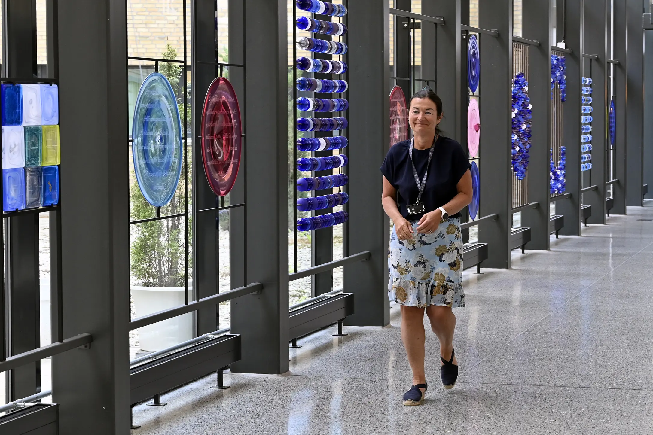 May Janne Botha Pedersen i glassgangen.