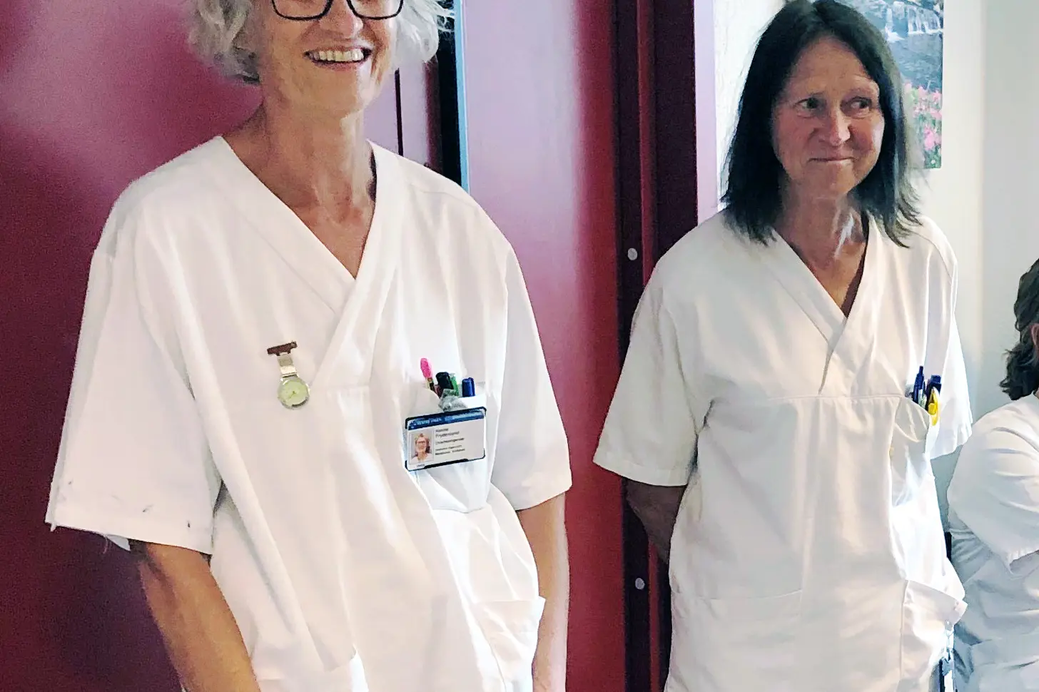 PENSJONISTER: Emma G. F. Haare og Hanne Frydenberg ble takket av 18. juni.