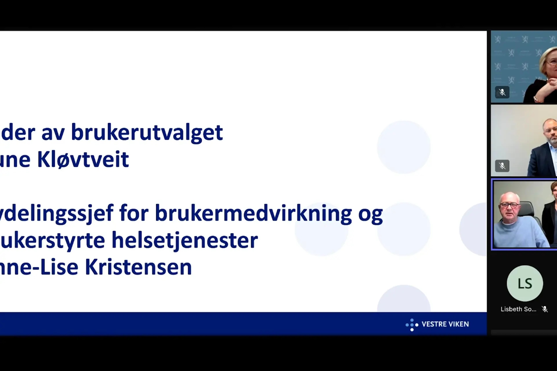 Leder for brukerutvalget Rune Kløvtveit og avdelingssjef for brukermedvirkning og brukerstyrte tjenester, Anne-Lise Kristensen,
