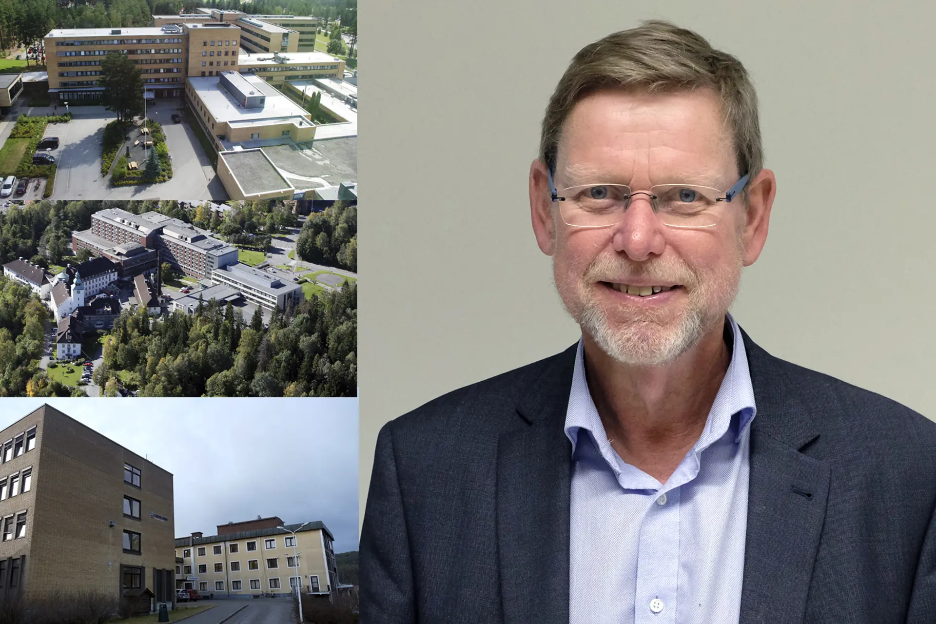 Nils Fr. Wisløff og de tre sykehusene i BRK-prosjektet.