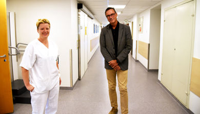 Seksjonsleder Silje Renate Laland og klinikkdirektør Stein-Are Agledal
