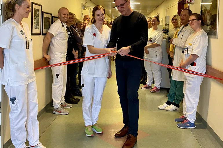 Bilde fra åpningen av palliativ enhet på Kongsberg sykehus.
