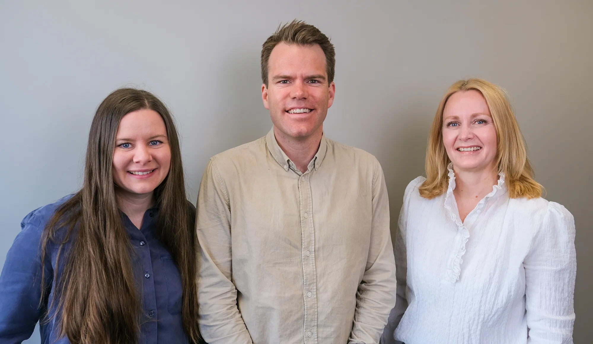 Fra venstre: Ingrid Dønåsen, Peter Selmer Rønningen og Anne Bergland.