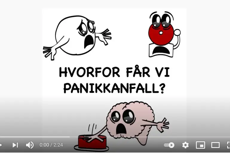 Utklipp fra yputube som viser animerte figurer som forklarer panikk