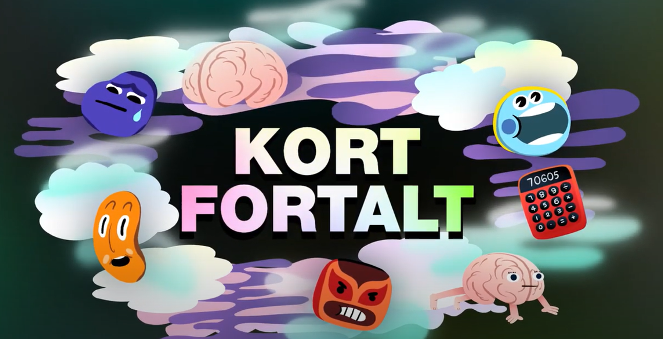 Tegning som viser intro med teksten Kort fortalt (fra filmen)