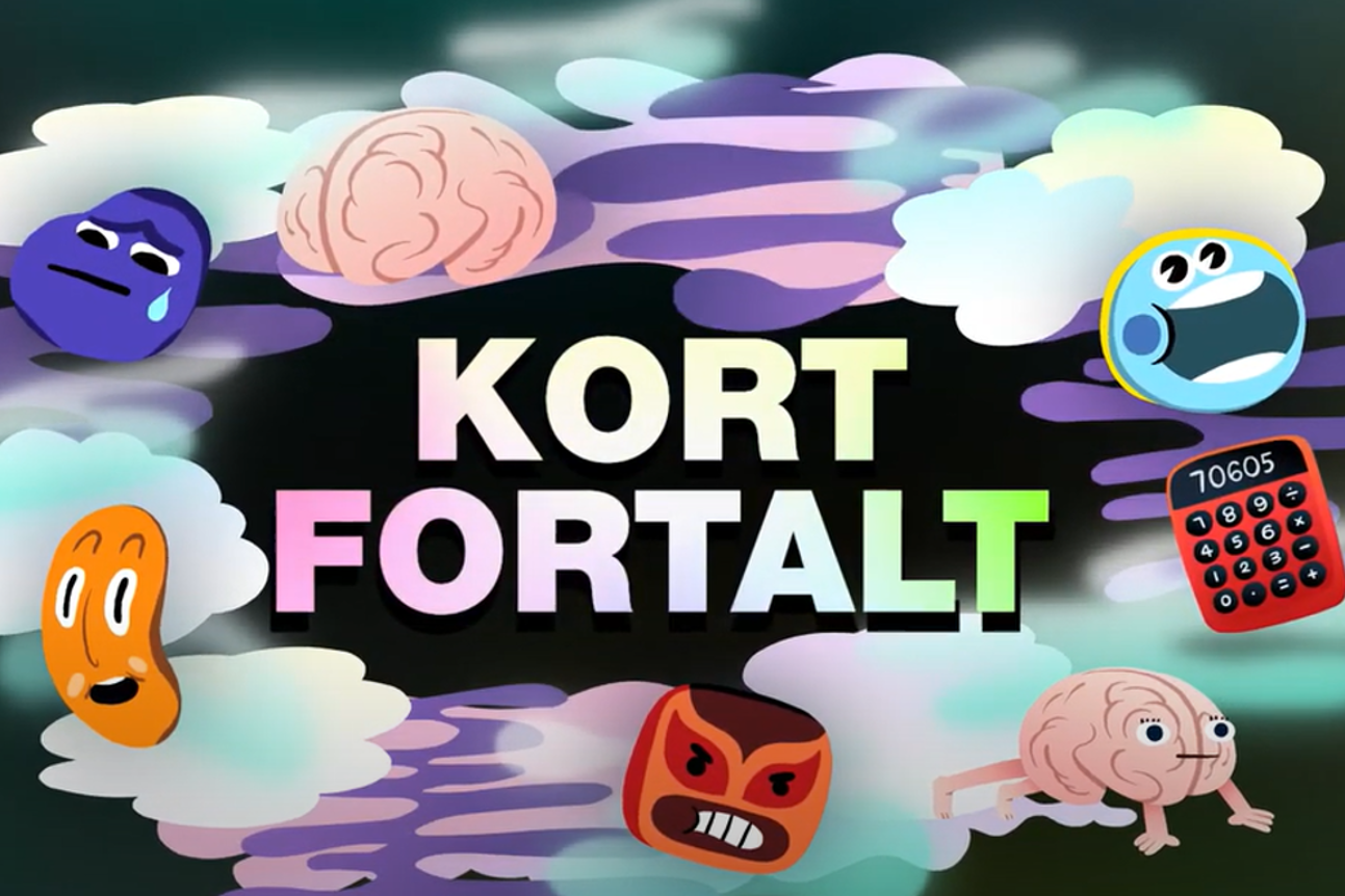 Tegning som viser intro med teksten Kort fortalt (fra filmen)