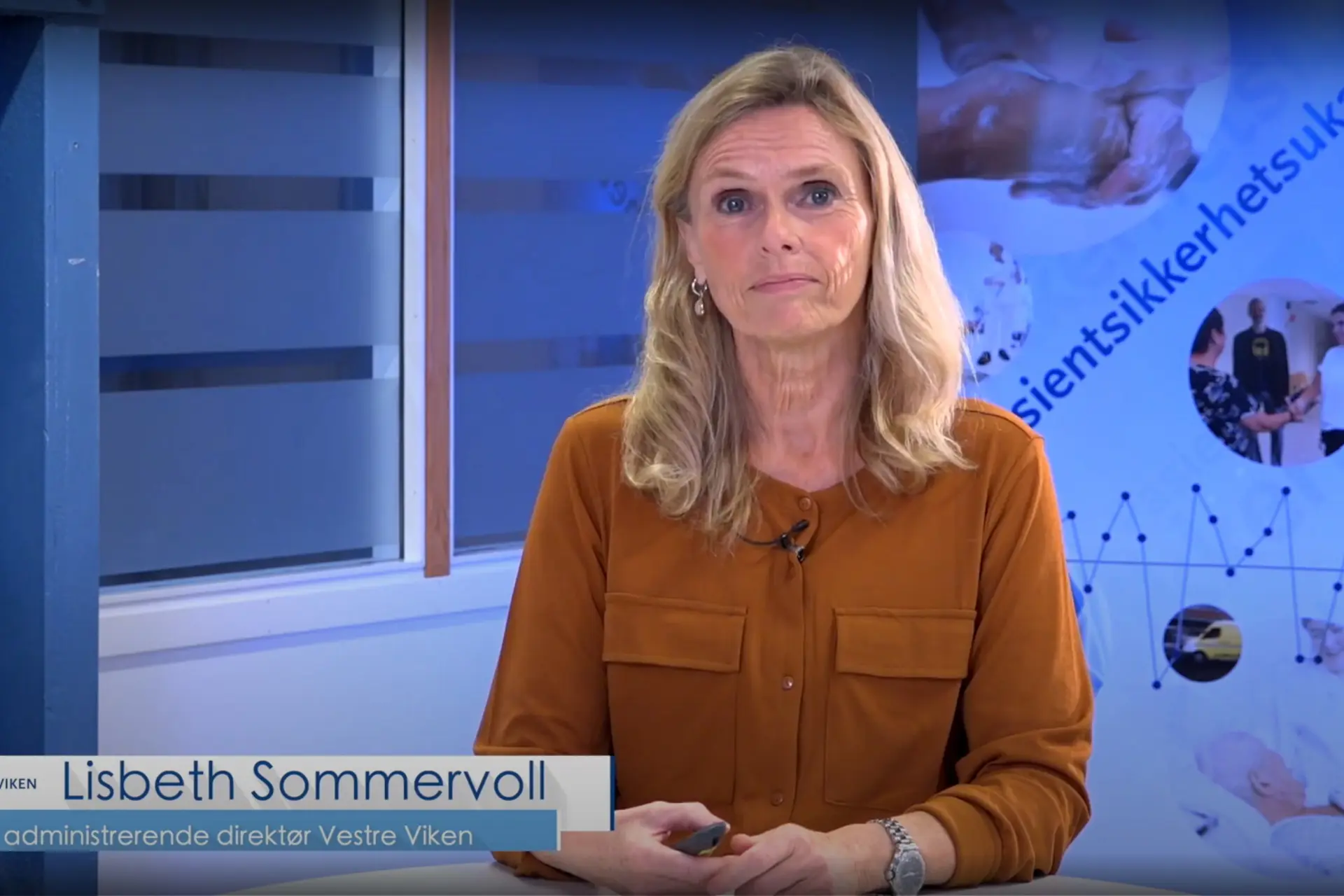 Bilde fra introfilm med Lisbeth Sommervoll.
