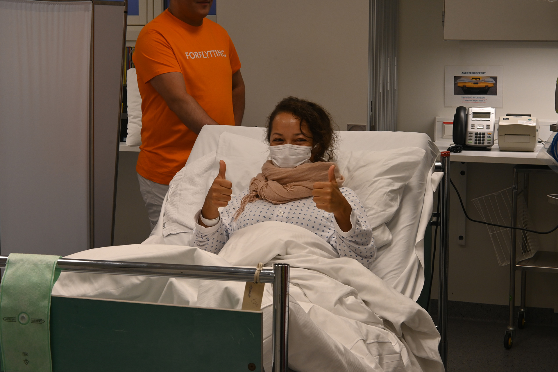 En person i en sykehusseng