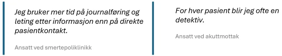sitater fra klinikere
