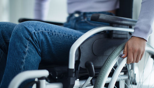 A person in a wheelchair