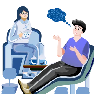 En mann og kvinne i medisinsk skrubb