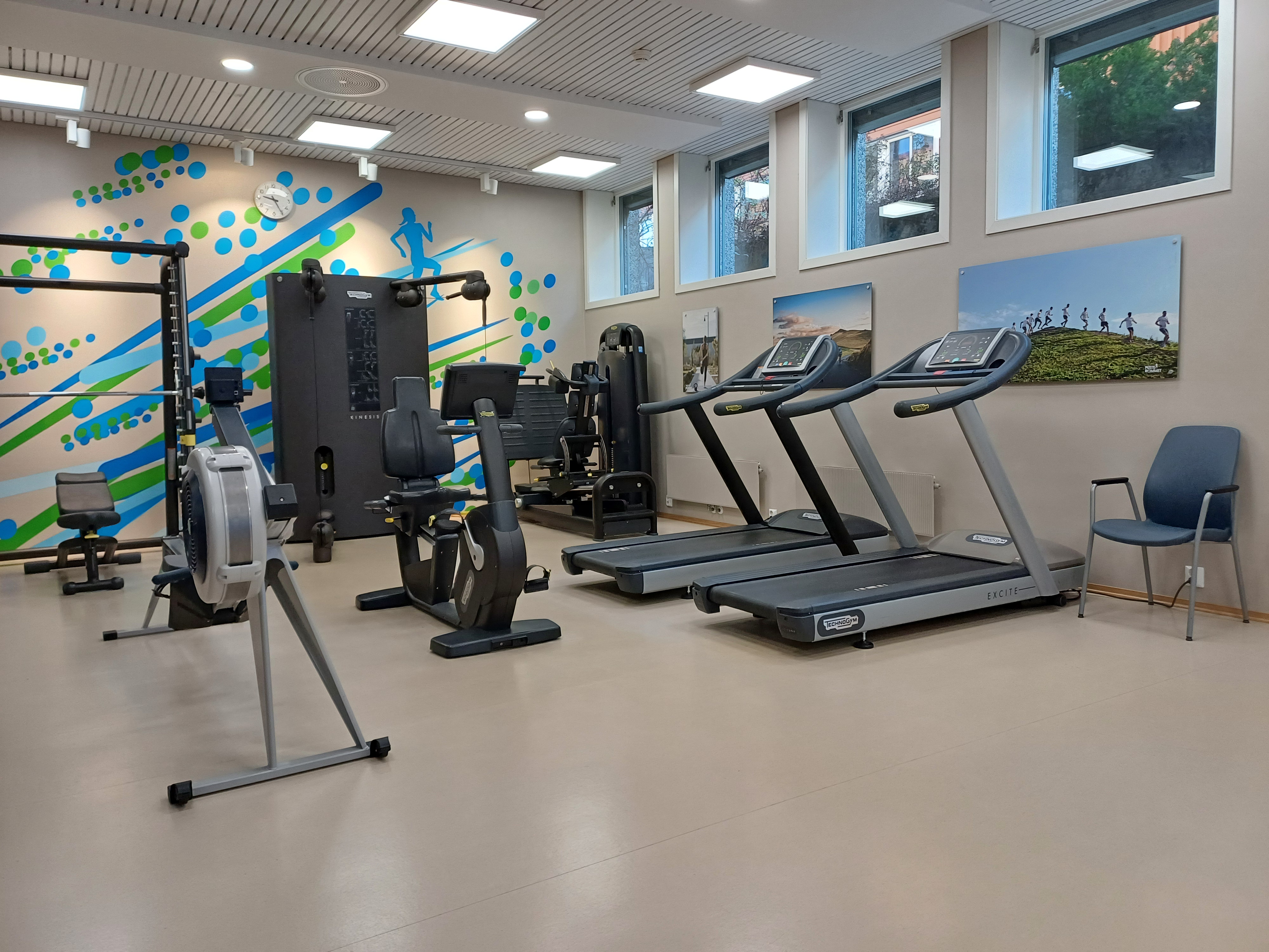 Et rom med treningsutstyr