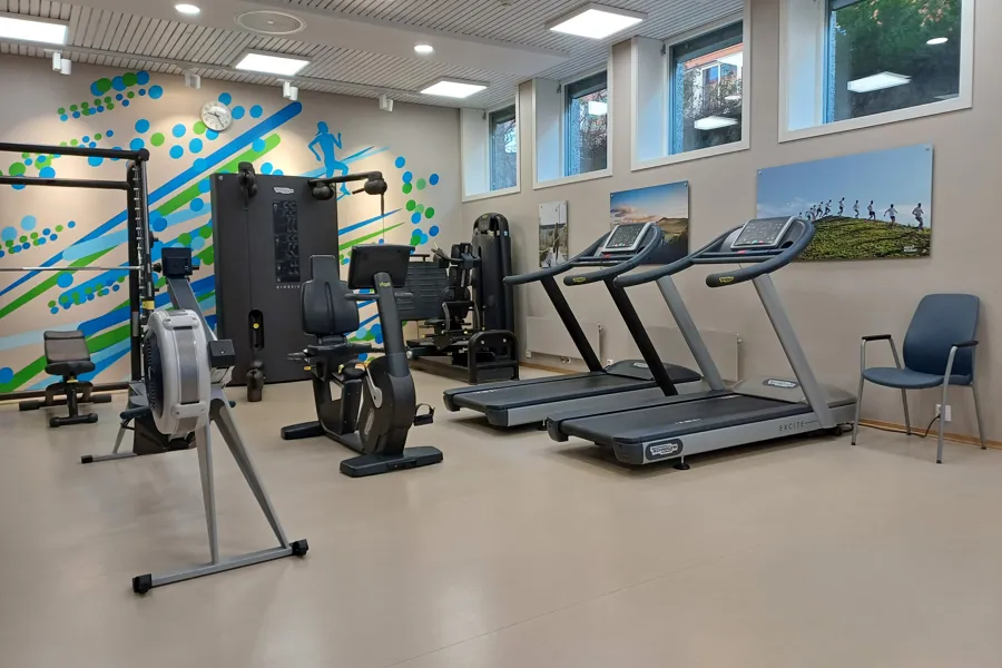 Et rom med treningsutstyr