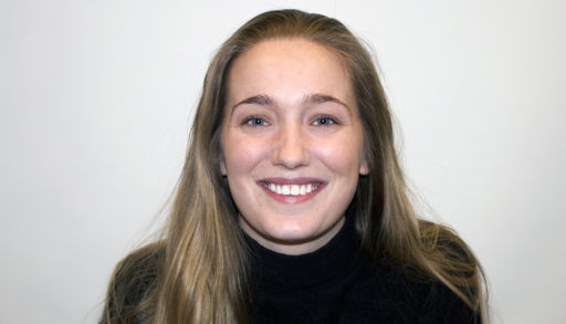 A woman smiling for the camera